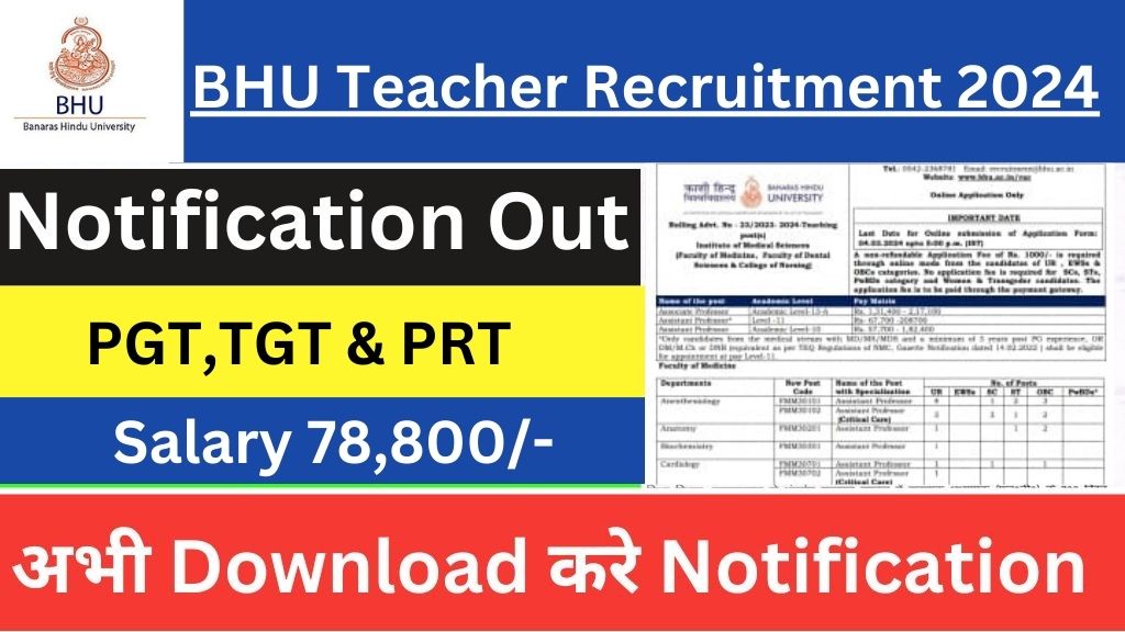 BHU Teacher Recruitment 2024